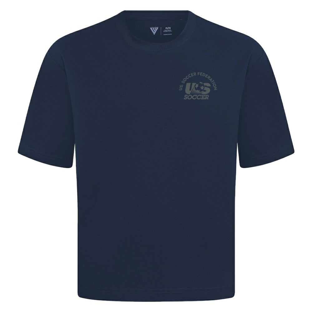 USMNT Levelwear Luxe Signature Knit Transit T-Shirts - Navy