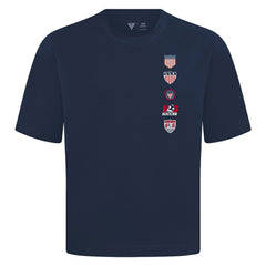 USMNT Levelwear Luxe Signature Knit Timeline T-Shirts - Navy