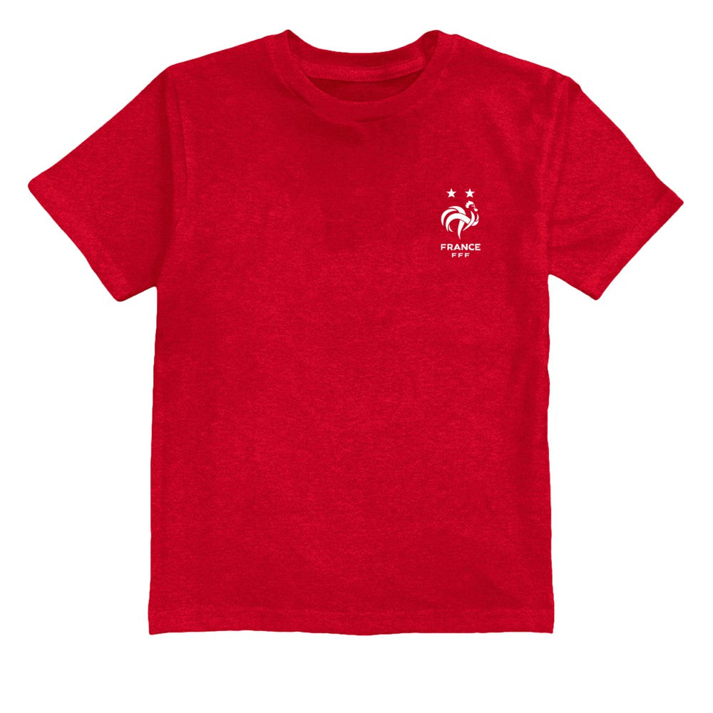 France National Team Vive La Fete Youth Impressions Artwork T-Shirts - Red