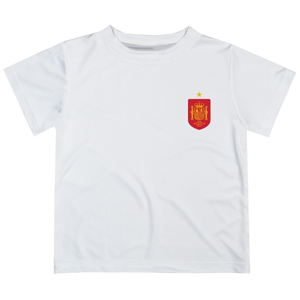 Spain National Team Vive La Fete Youth Impressions Artwork T-Shirts - White