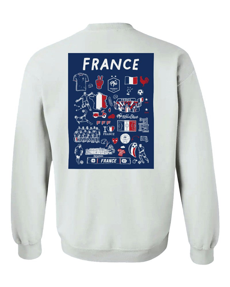 France National Team Vive La Fete Women's Impressions Artwork Sweatshirt - Gray