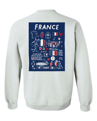 France National Team Vive La Fete Women's Impressions Artwork Sweatshirt - Gray