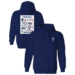 France National Team Vive La Fete Women's Impressions Artwork Hoodie - Navy