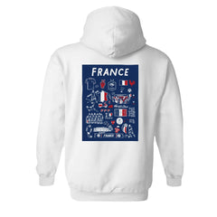 France National Team Vive La Fete Women's Impressions Artwork Hoodie - White
