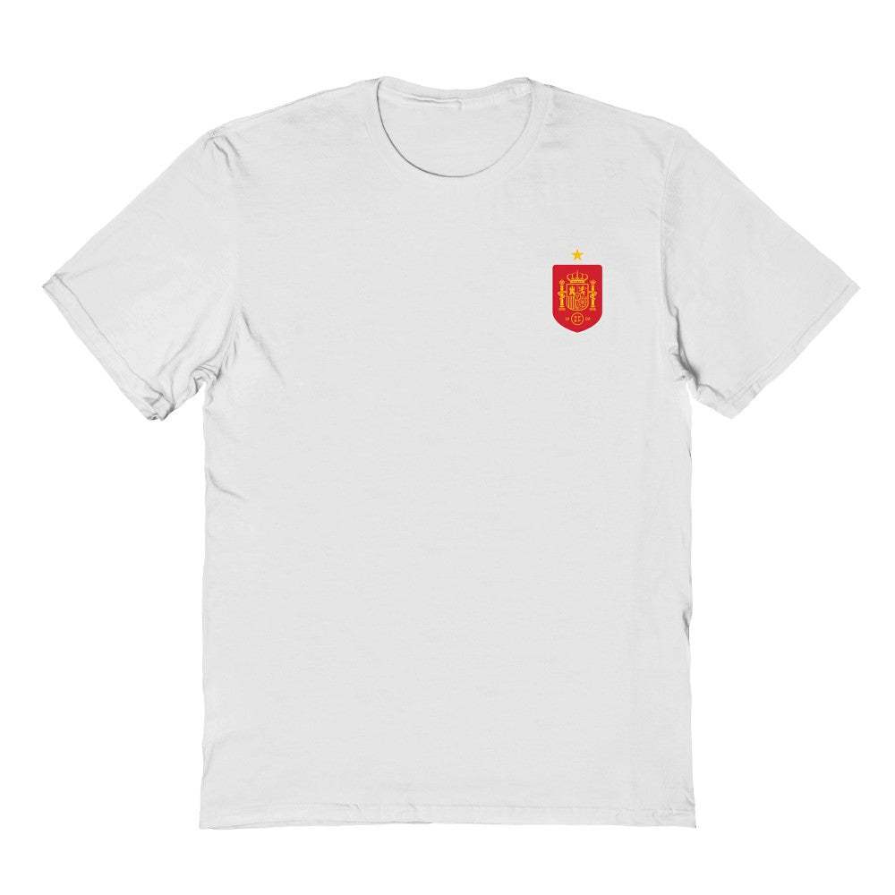Spain National Team Vive La Fete Women's Impressions Artwork Fitted T-Shirts - White
