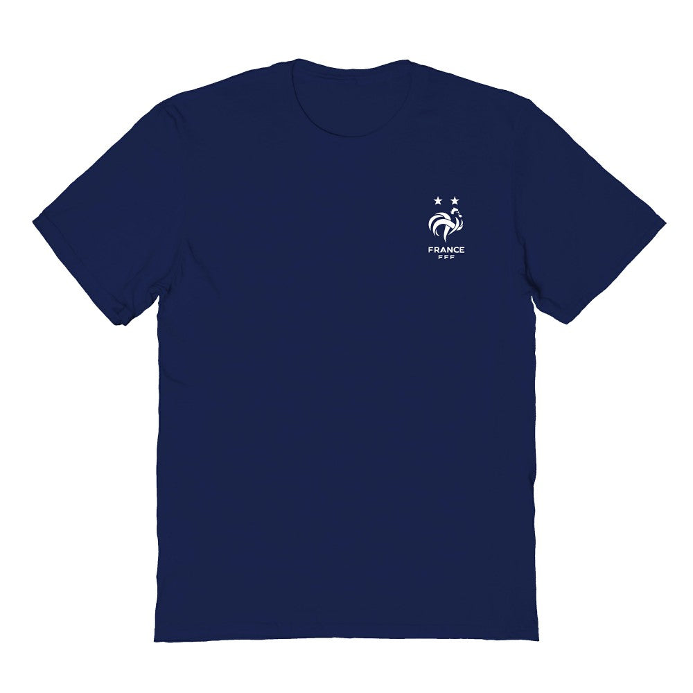 France National Team Vive La Fete Women's Impressions Artwork Fitted T-Shirts - Navy