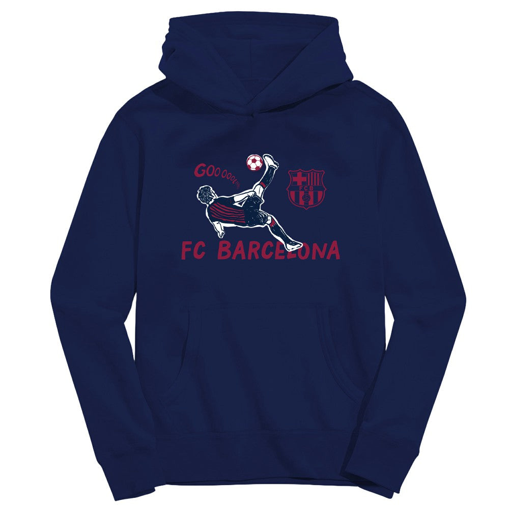 Barcelona Vive La Fete Youth Chilena Style Hoodie - Navy
