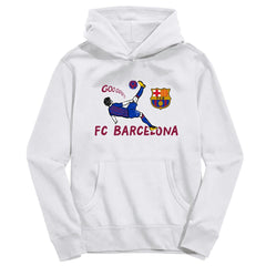 Barcelona Vive La Fete Youth Chilena Style Hoodie - White