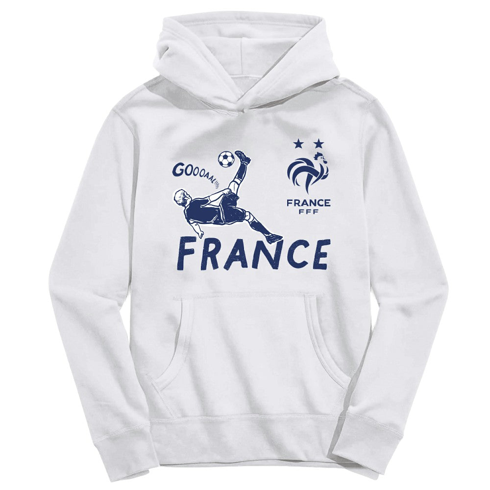 France National Team Vive La Fete Youth Chilena Style Hoodie - White