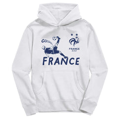 France National Team Vive La Fete Youth Chilena Style Hoodie - White