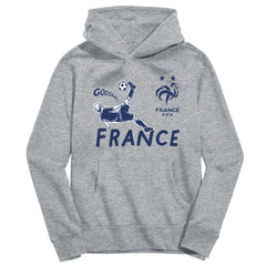 France National Team Vive La Fete Youth Chilena Style Hoodie - Gray