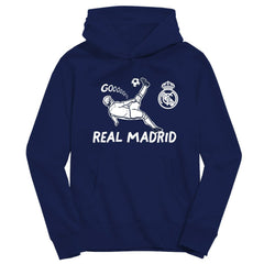 Real Madrid Vive La Fete Youth Chilena Style Hoodie - Navy