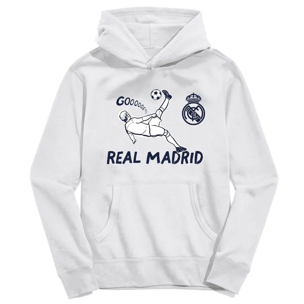 Real Madrid Vive La Fete Youth Chilena Style Hoodie - White