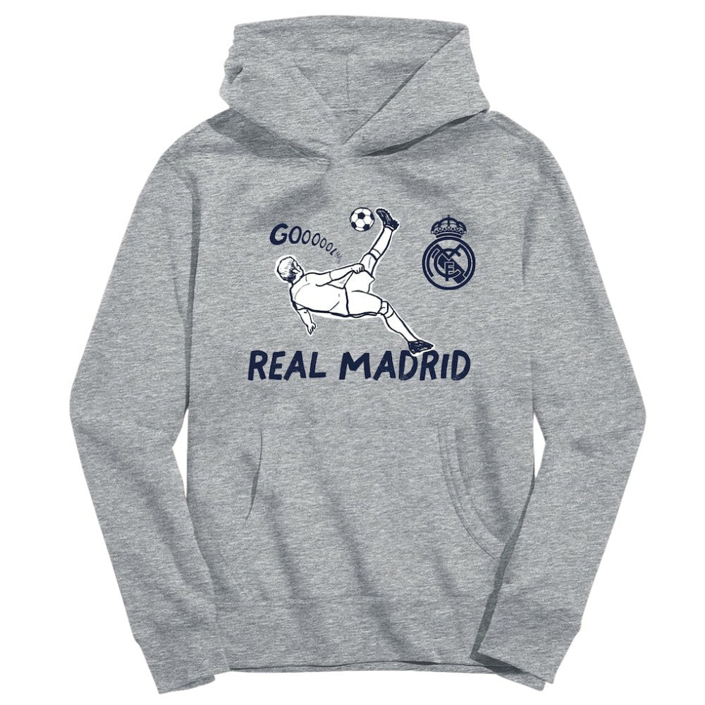 Real Madrid Vive La Fete Youth Chilena Style Hoodie - Gray