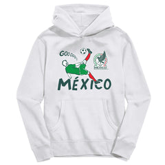 Mexico National Team Vive La Fete Youth Chilena Style Hoodie - White