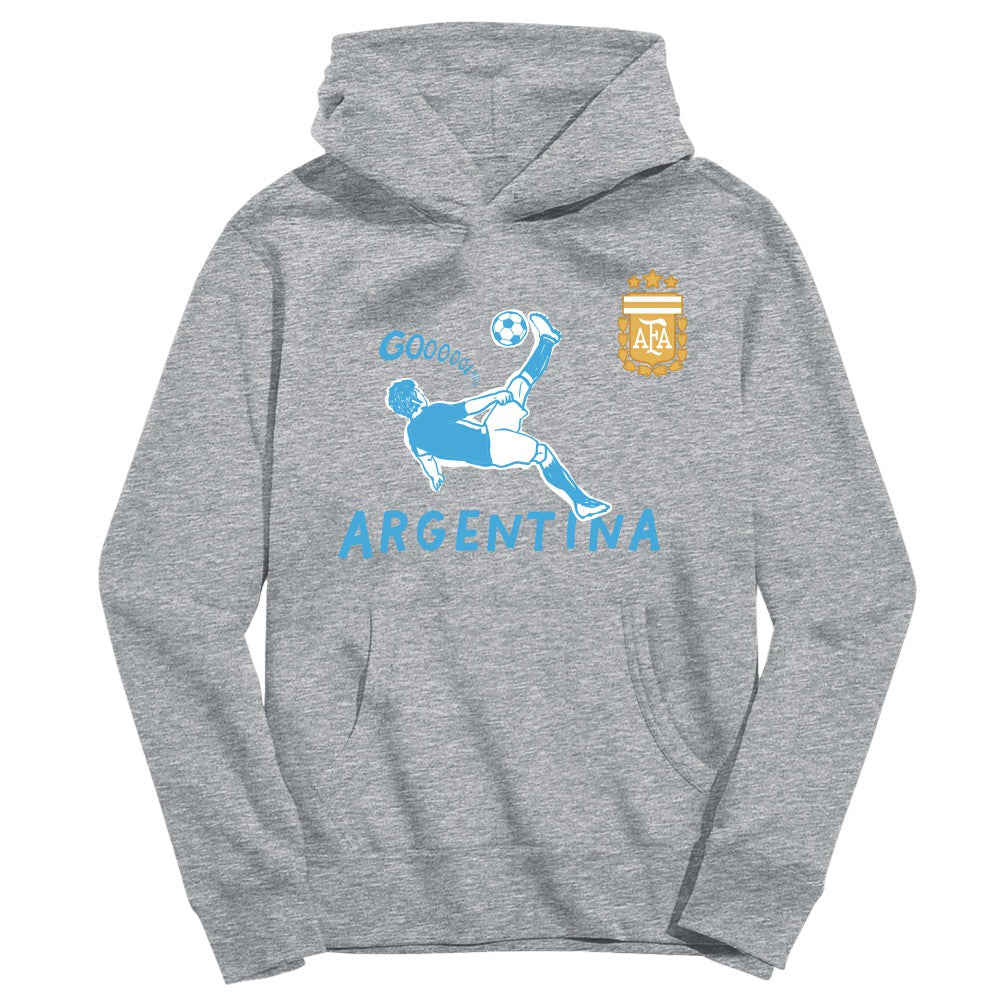 Argentina National Team Vive La Fete Youth Chilena Style Hoodie - Gray