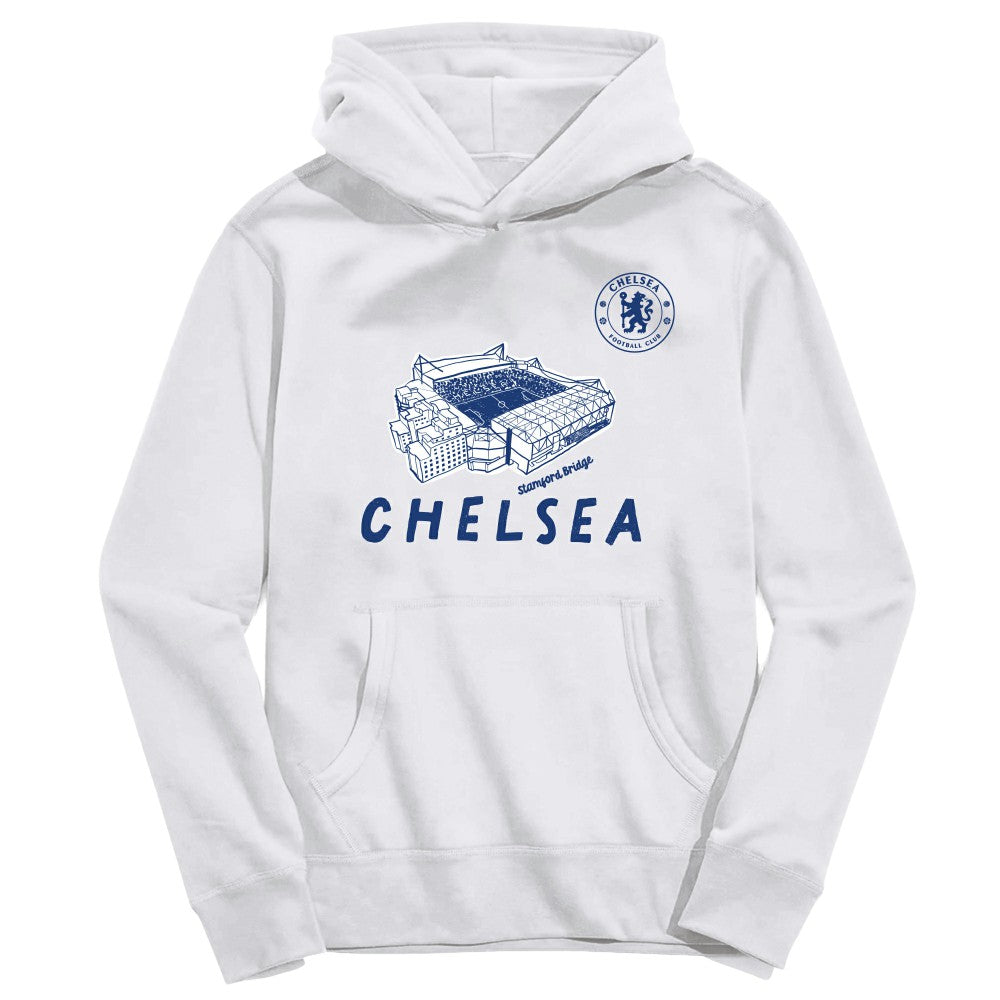 Chelsea Vive La Fete Youth Stadium Style Hoodie - White