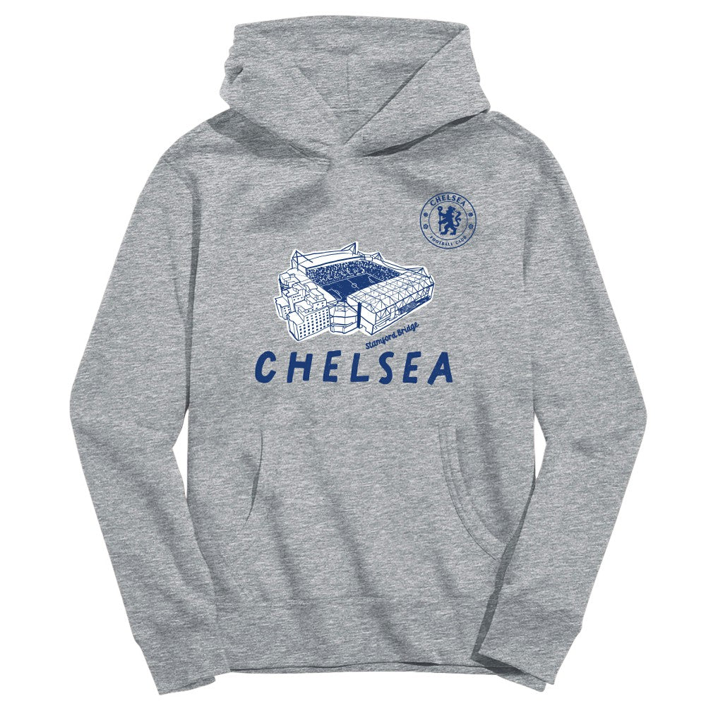 Chelsea Vive La Fete Youth Stadium Style Hoodie - Gray