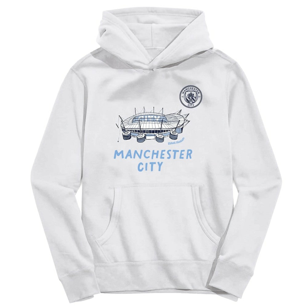 Manchester City Vive La Fete Youth Stadium Style Hoodie - White