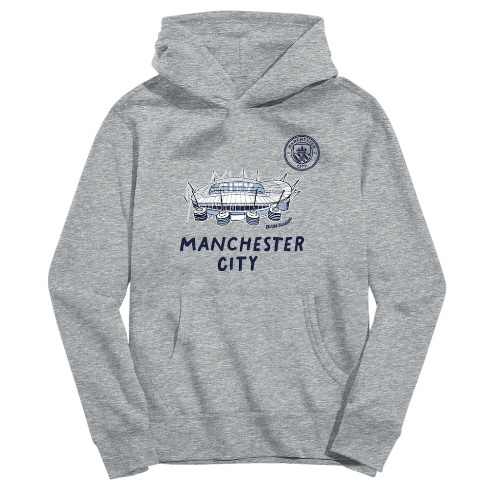Manchester City Vive La Fete Youth Stadium Style Hoodie - Gray