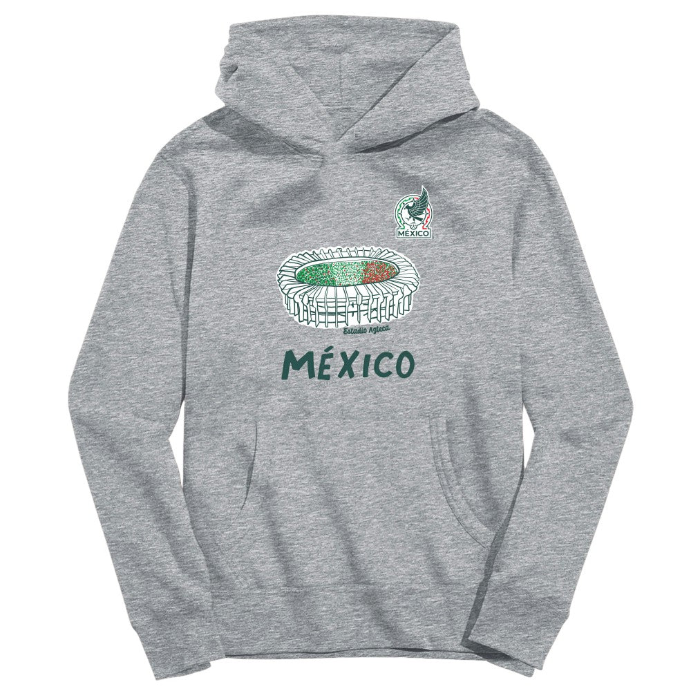 Mexico National Team Vive La Fete Youth Stadium Style Hoodie - Gray