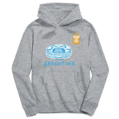 Argentina National Team Vive La Fete Youth Stadium Style Hoodie - Gray