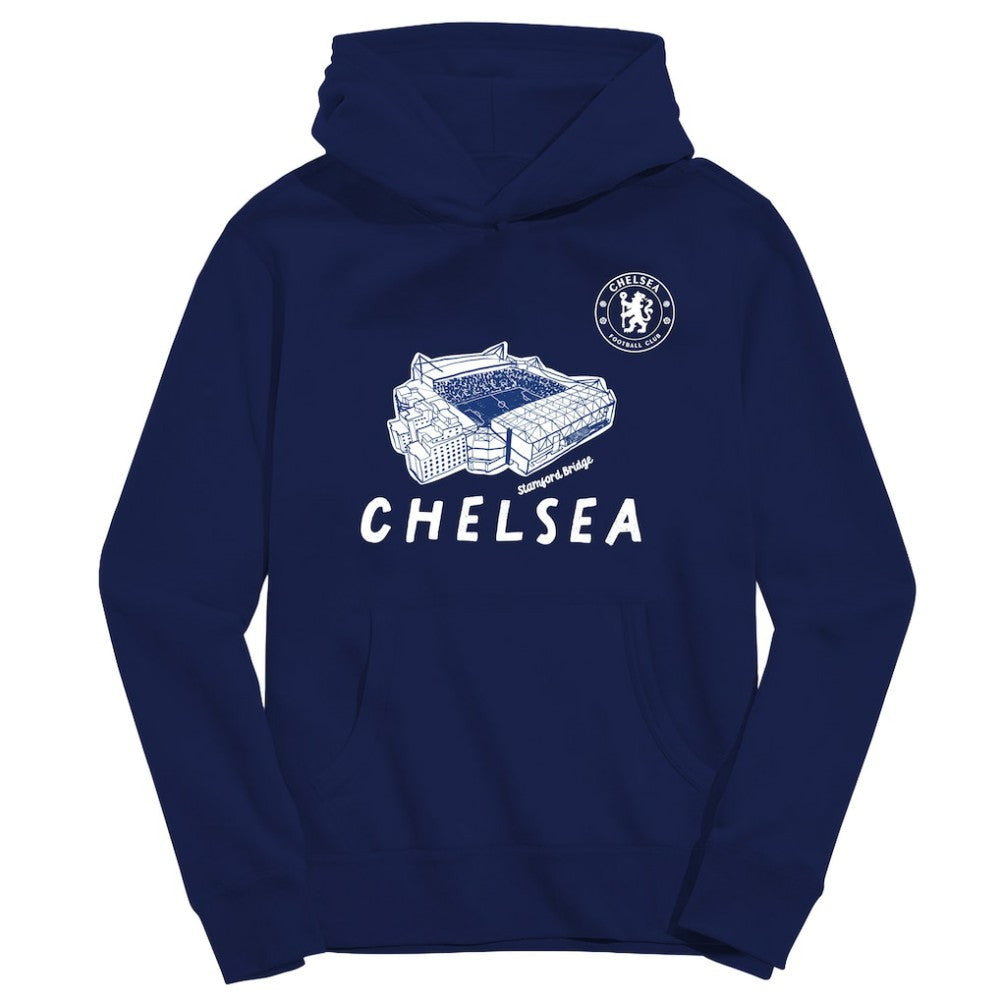 Chelsea Vive La Fete Youth Stadium Style Hoodie - Navy