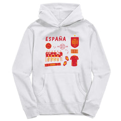 Spain National Team Vive La Fete Youth Impressions Icons Hoodie - White