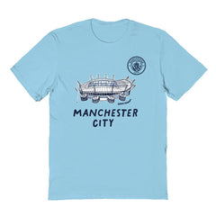 Manchester City Vive La Fete Youth Chilena Style T-Shirts - Light Blue