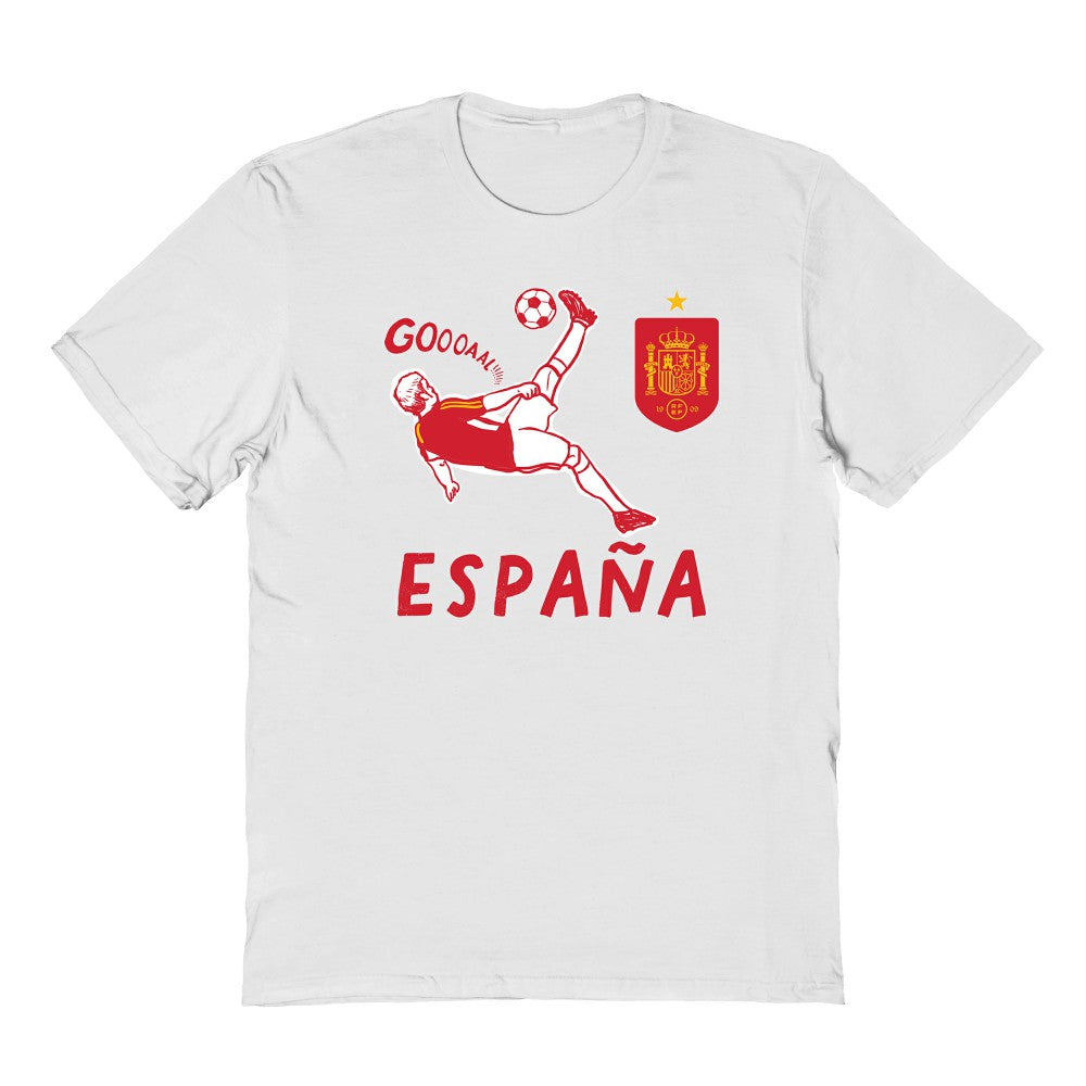 Spain National Team Vive La Fete Youth Chilena Style T-Shirts - White