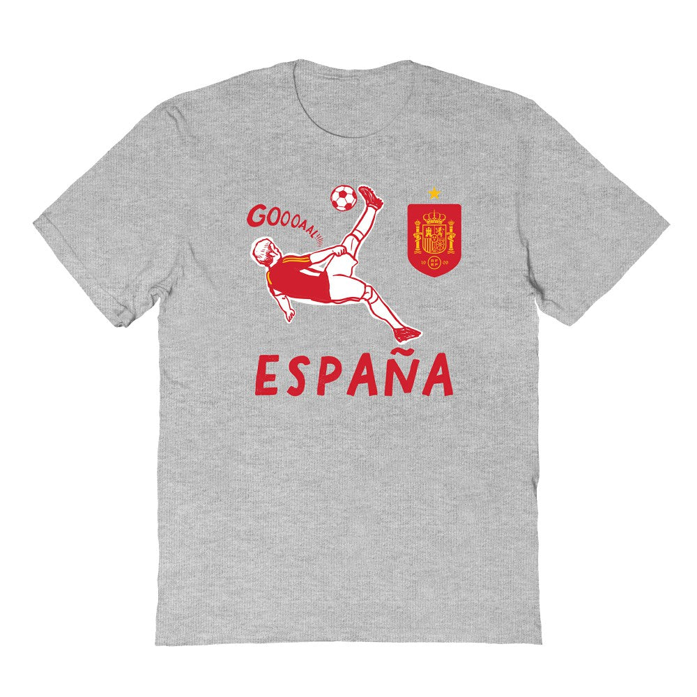 Spain National Team Vive La Fete Youth Chilena Style T-Shirts - Gray