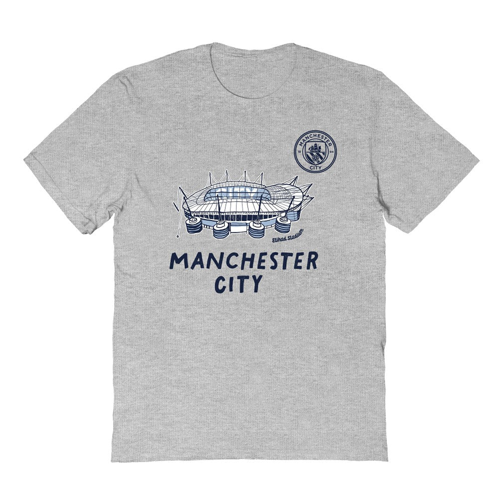 Manchester City Vive La Fete Youth Chilena Style T-Shirts - Gray