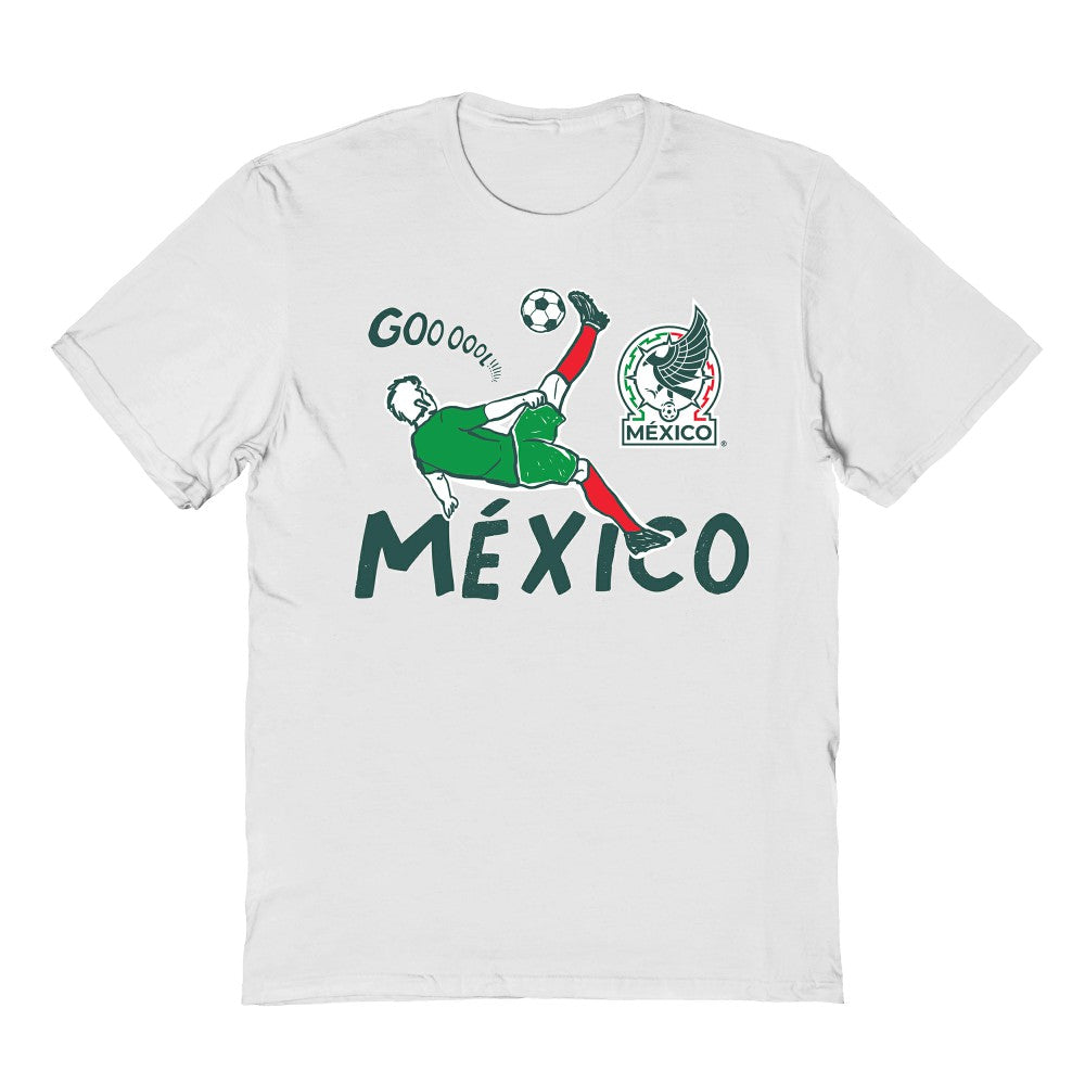 Mexico National Team Vive La Fete Youth Chilena Style T-Shirts - White