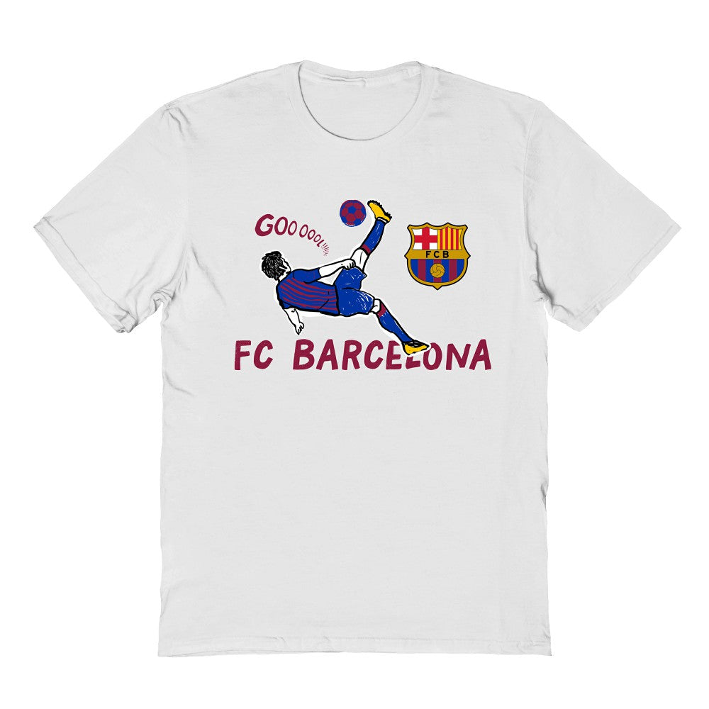Barcelona Vive La Fete Youth Chilena Style T-Shirts - White