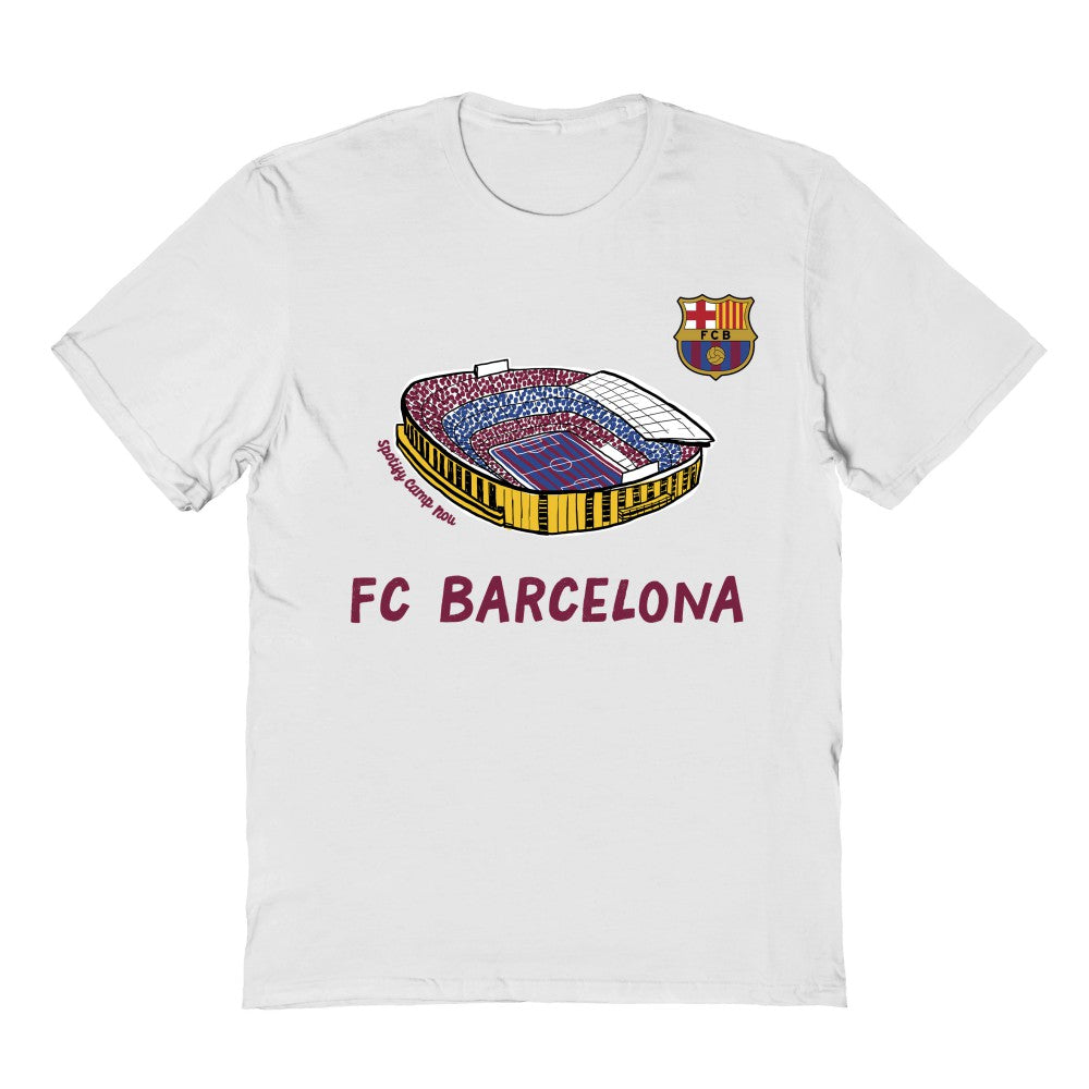 Barcelona Vive La Fete Youth Chilena Style T-Shirts - White