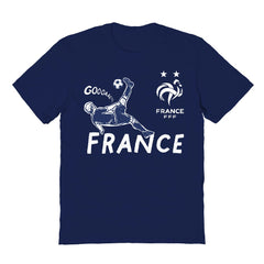 France National Team Vive La Fete Youth Chilena Style T-Shirts - Navy