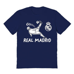 Real Madrid Vive La Fete Youth Chilena Style T-Shirts - Navy
