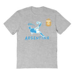 Argentina National Team Vive La Fete Youth Chilena Style T-Shirts - Gray