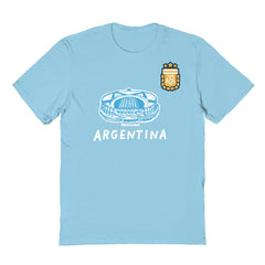 Argentina National Team Vive La Fete Youth Chilena Style T-Shirts - Light Blue