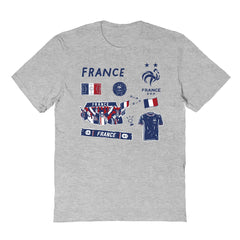 France National Team Vive La Fete Youth Impressions Icons T-Shirts - Gray