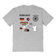 Germany National Team Vive La Fete Youth Impressions Icons T-Shirts - Gray