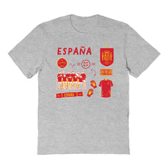 Spain National Team Vive La Fete Youth Impressions Icons T-Shirts - Gray