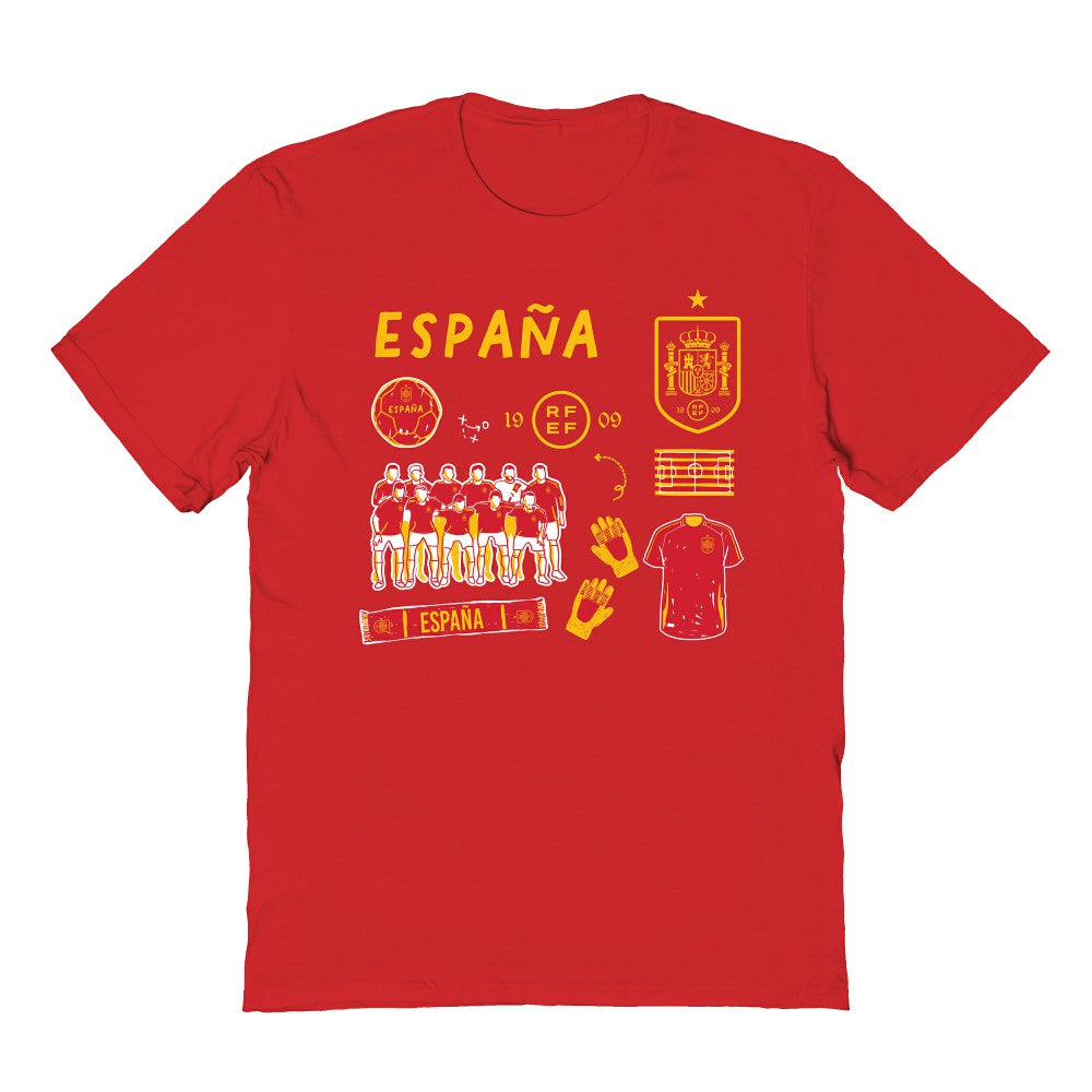 Spain National Team Vive La Fete Youth Impressions Icons T-Shirts - Red