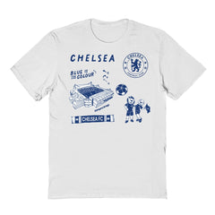 Chelsea Vive La Fete Youth Impressions Icons T-Shirts - White