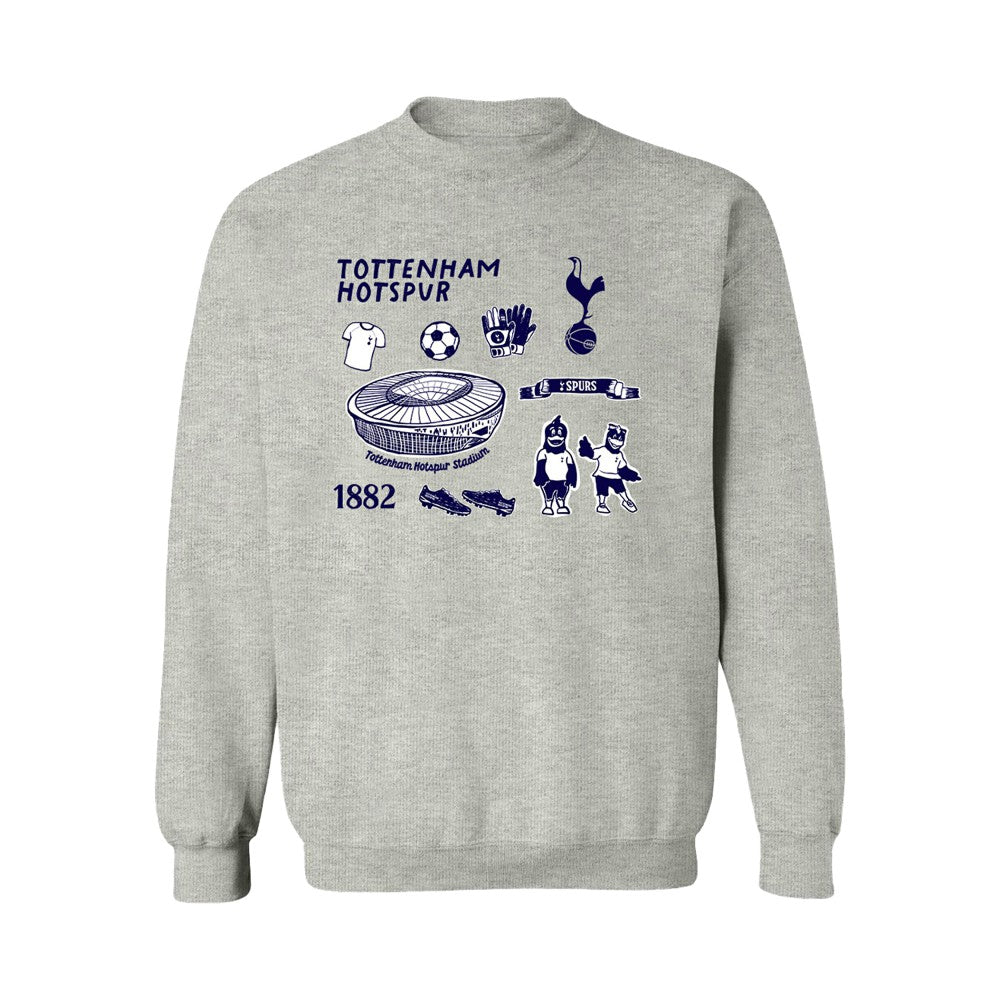Tottenham Hotspur Vive La Fete Women's Impressions Icons Sweatshirt - Gray