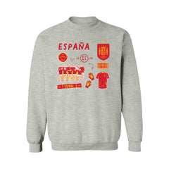 Spain National Team Vive La Fete Women's Impressions Icons Sweatshirt - Gray
