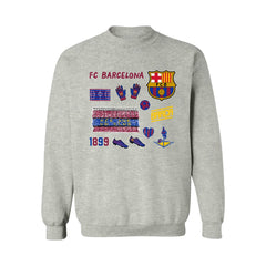 Barcelona Vive La Fete Women's Impressions Icons Sweatshirt - Gray