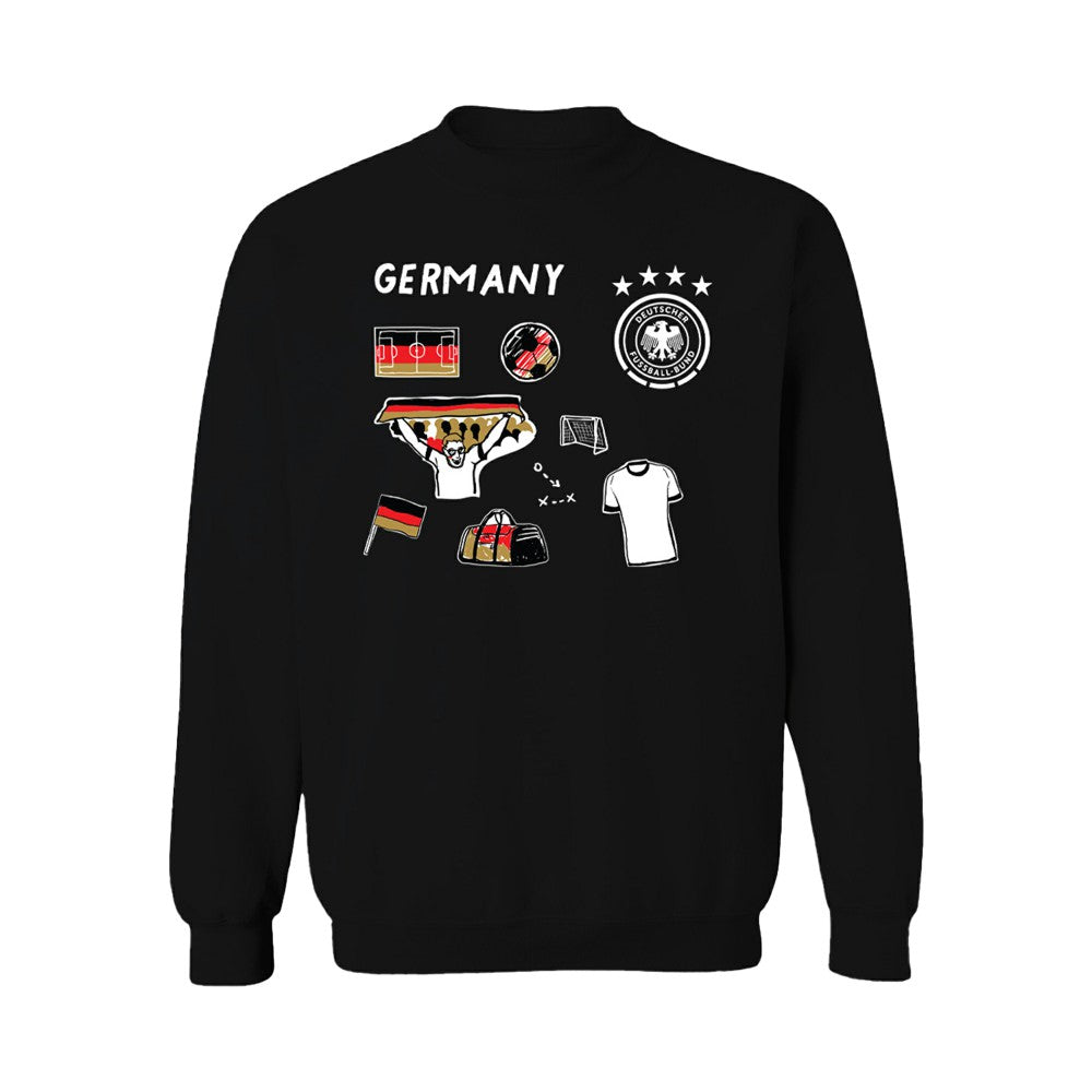 Germany National Team Vive La Fete Women's Impressions Icons Sweatshirt - Black