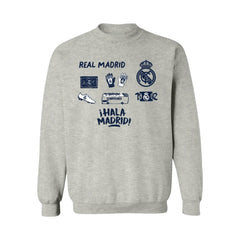 Real Madrid Vive La Fete Women's Impressions Icons Sweatshirt - Gray