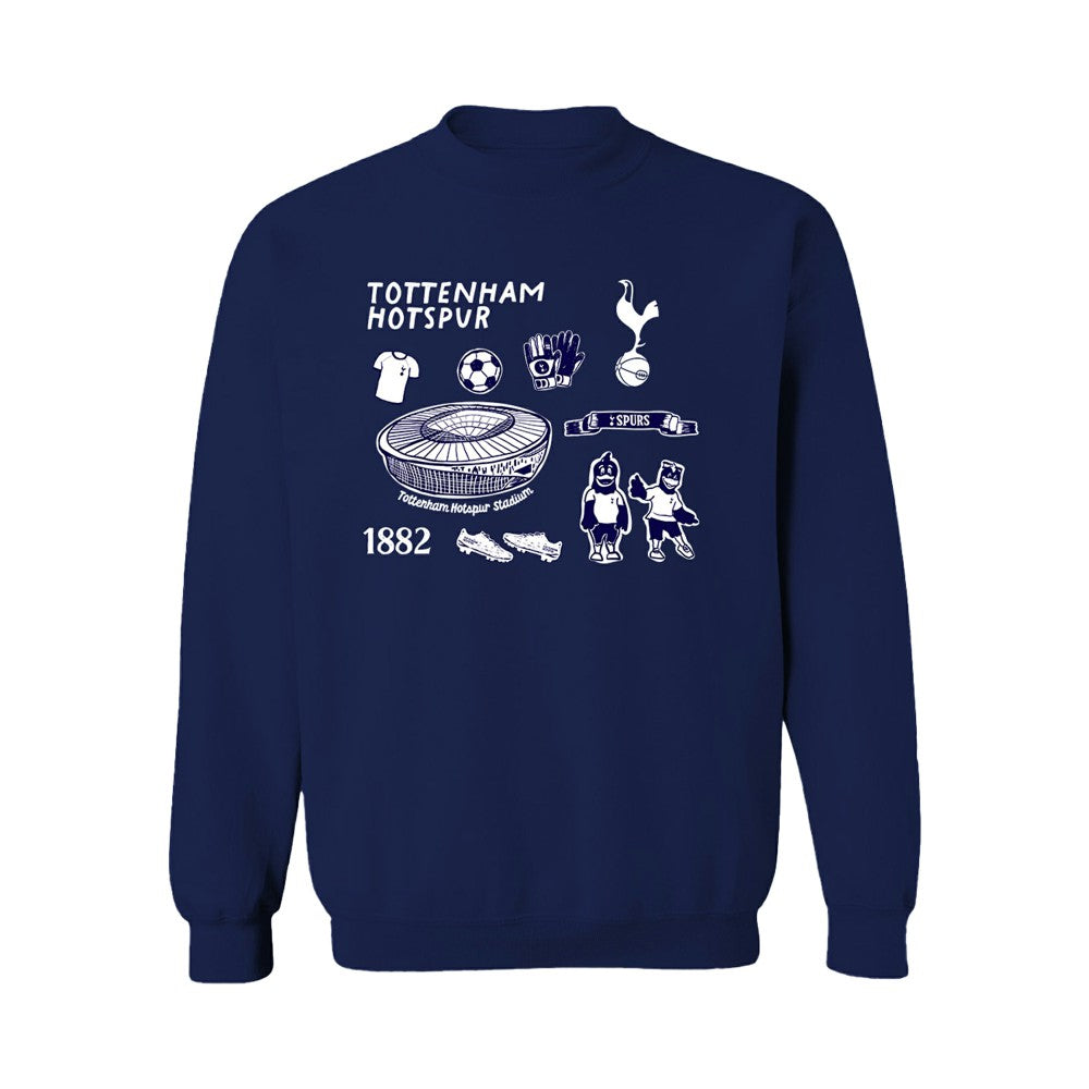 Tottenham Hotspur Vive La Fete Women's Impressions Icons Sweatshirt - Navy